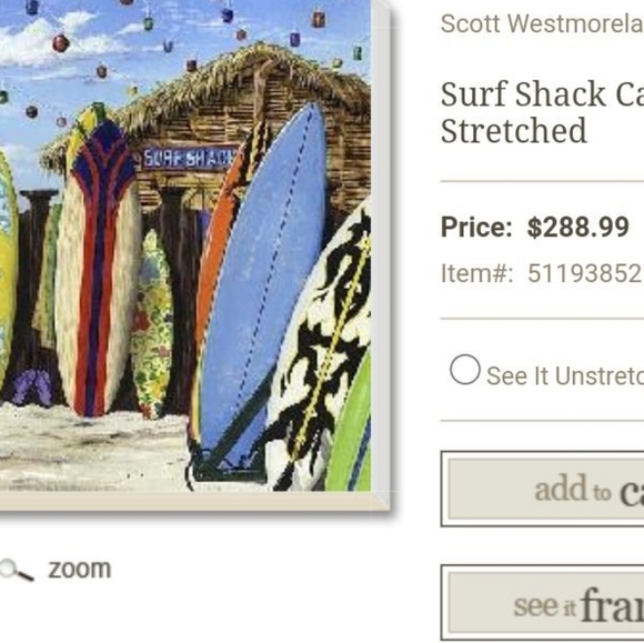 "SURF SHACK" by Scott Westmoreland Print on Canvas - Picture 14 of 14